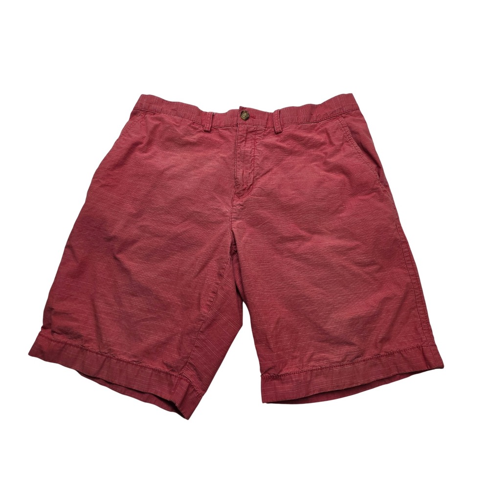 Tommy Hilfiger Mens Red Micro Stripe Chino Shorts Size 36 08978C5658-36